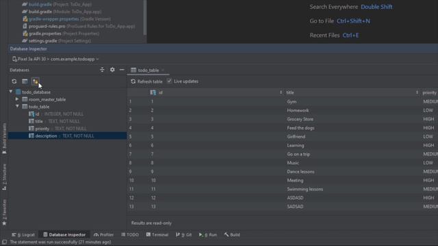 Database Inspector - Live Database Tool | Android Studio Tutorial смотреть онлайн