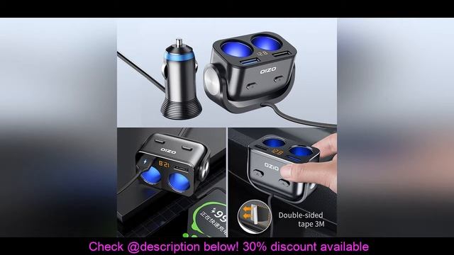 Review Cigarette Lighter Splitter QC3.0 Dual USB Car Quick Charger Adapter for Phone Car-Charger Au смотреть онлайн
