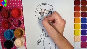 Мама дяди Фёдора из мультика Простоквашено новые серии. Раскраска для детей