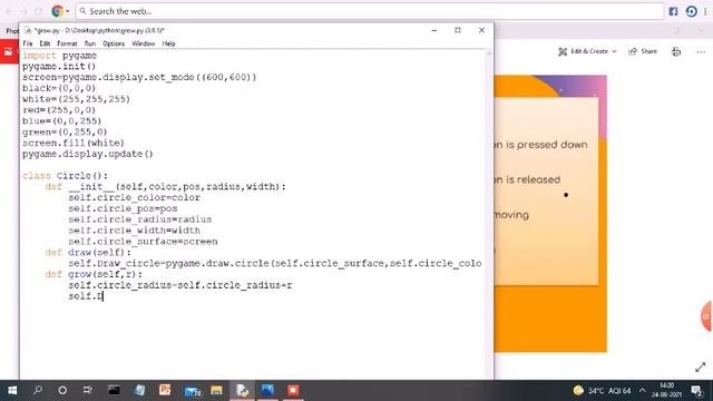 Python Tutorial #21-intro to User defined classes, Mouse events in Pygame and making a paint progra смотреть онлайн