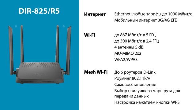 Обзор DIR 825/R5 смотреть онлайн