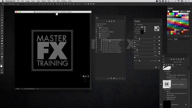Gold & Oil 3D Design In Photoshop