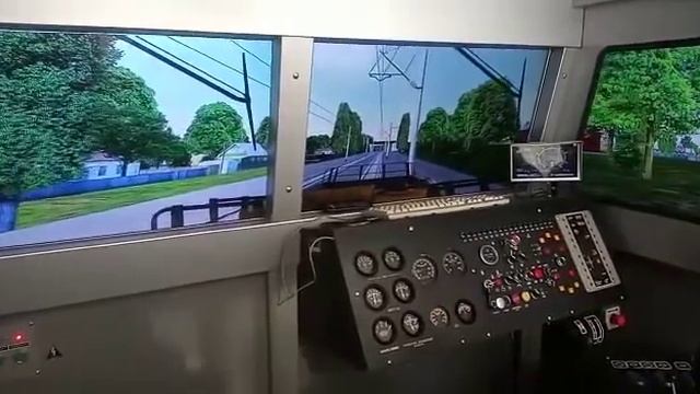 Тренажер,кабина машиниста,симулятор. смотреть онлайн