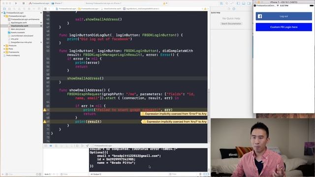 Swift 3: Firebase Social Login - Firebase SDK and Sign In Facebook User (Ep 3) смотреть онлайн