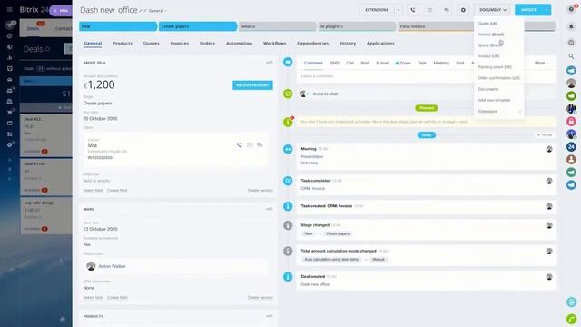 Bitrix24: CRM Automatisierungen, Dokumenten Designer, Sales Funnel смотреть онлайн