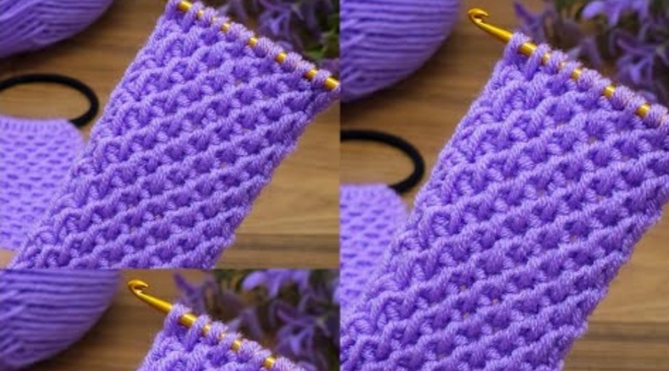 Повязка на голову крючком ?❤? Уроки вязания☺ Тунисское вязание #тунисскоевязание #урокивязания #вя