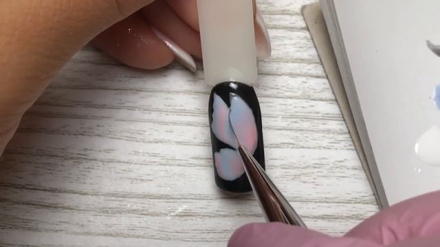 Как нарисовать бабочку на ногтях❤️Лёгкий способ, воздушная бабочка гель лаками LINTO смотреть онлайн