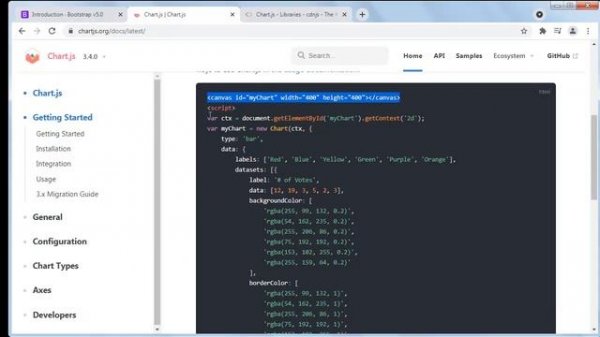Быстрое создание JavaScript диаграммы Chart js