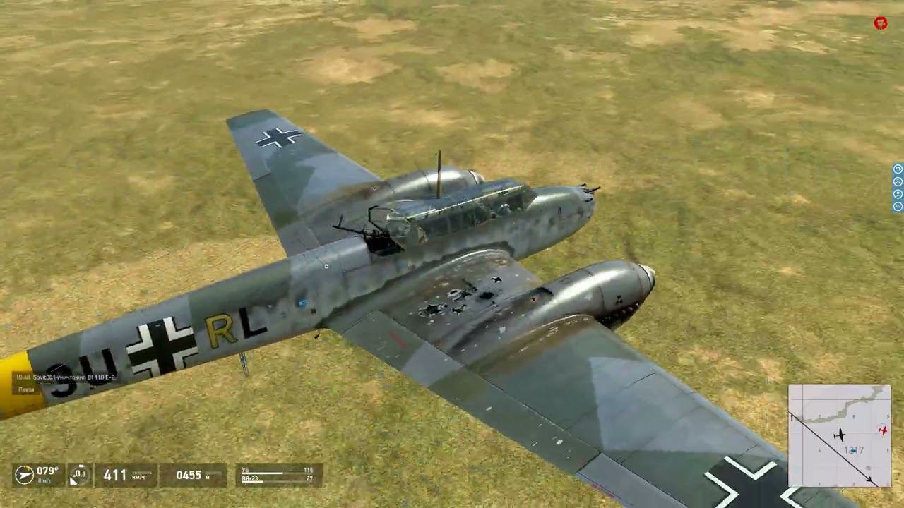 Один ЛаГГ-3 29 серии, с пушкой ВЯ-23 - против пары Bf110. Довыеживался, разбился смотреть онлайн
