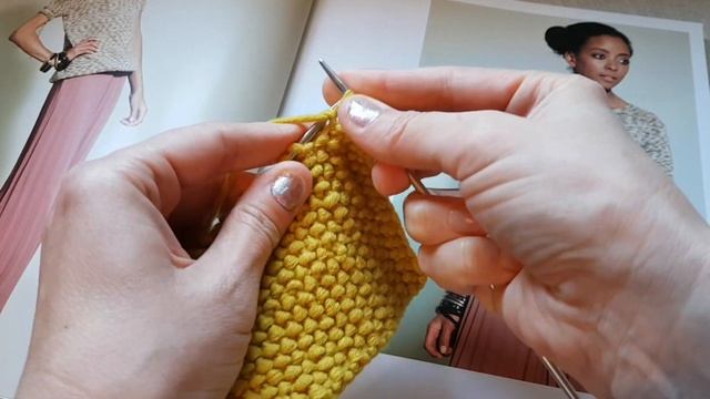 Бомбический узор "Циновка" спицами ? knitting pattern. смотреть онлайн