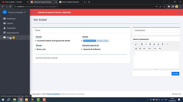 ✅Sistema de Soporte Técnico / Help Desk en PHP y MYSQL+ Código Fuente 2023 смотреть онлайн