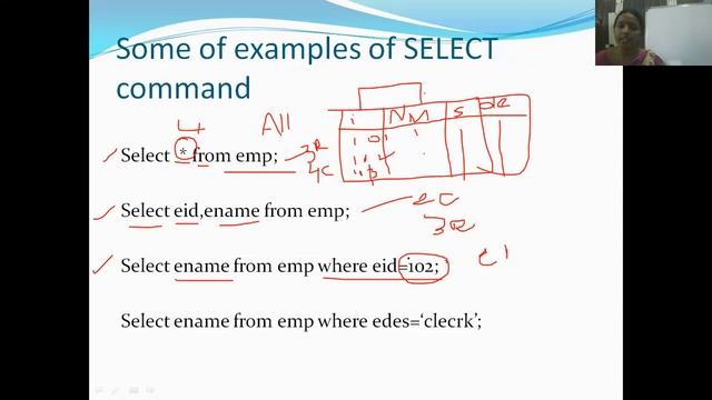 Lect-22 || SELECT command || DQL command || live examples in oracle live смотреть онлайн