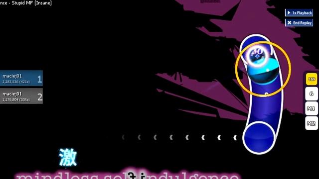 [osu!] Mindless Self Indulgence - Stupid MF (Insane) смотреть онлайн