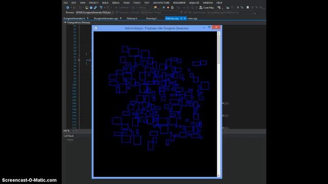 TinyKeep-Style Random Dungeon Generation algorithm in action (~30% progress) смотреть онлайн