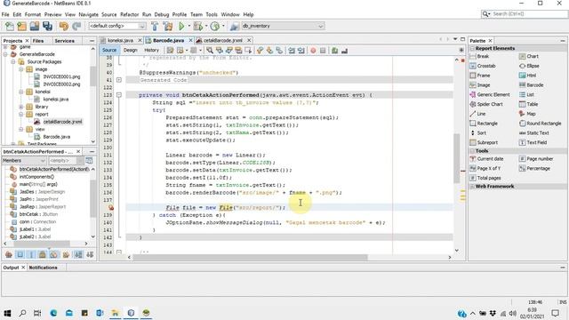 HOW TO CREATE BARCODE IN JAVA NETBEANS LANJUTAN - CARA MENAMPILKAN BARCODE KE DALAM IREPORT смотреть онлайн