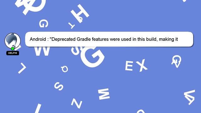 Android : "Deprecated Gradle features were used in this build, making it incompatible with Gradle 7 смотреть онлайн