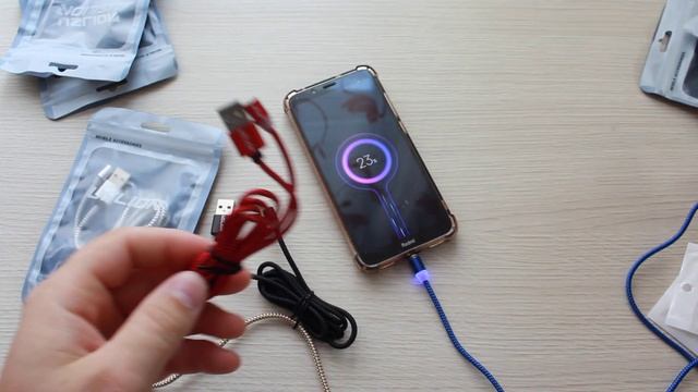 Магнитный кабель USB-micro, Tupe-C, IOS от USLION с AliExpress смотреть онлайн