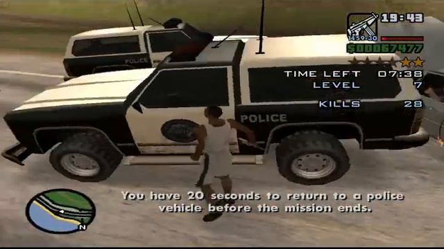 GTA San Andreas Vigilante Mission Police Car смотреть онлайн