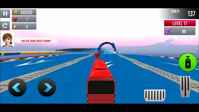 Impossible Speed Racing Bus Driving Stunt Game | Bus Games | Red Bus Stunt Gameplay смотреть онлайн