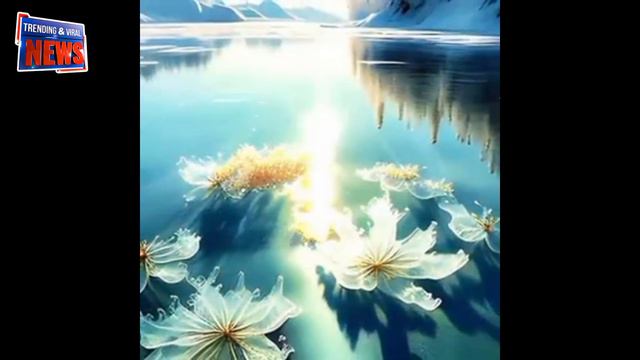 Amazingly Rare and Beautiful ‘Ice flowers’ on a river in China I Watch Viral Video смотреть онлайн