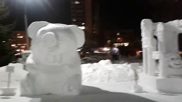 Ледяные скульптуры в Новосибирске! смотреть онлайн