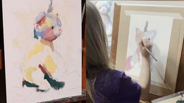 How to Paint a Stuffed Animal in Oils - with Anna Rose Bain and Special Guest, Cecelia Bain смотреть онлайн
