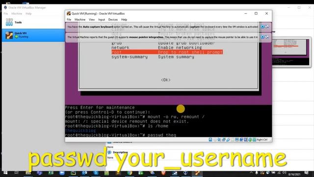 How to reset ubuntu password in virtualbox || 2 min fix смотреть онлайн
