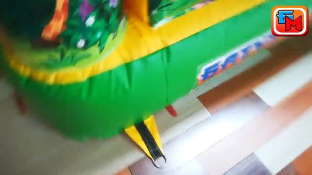 Надувной батут "Слоник в джунглях" размер 5х6х5,5 м от "БатутМастер" смотреть онлайн