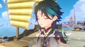 | Итер зовет Сяо | момент из Genshin Impact