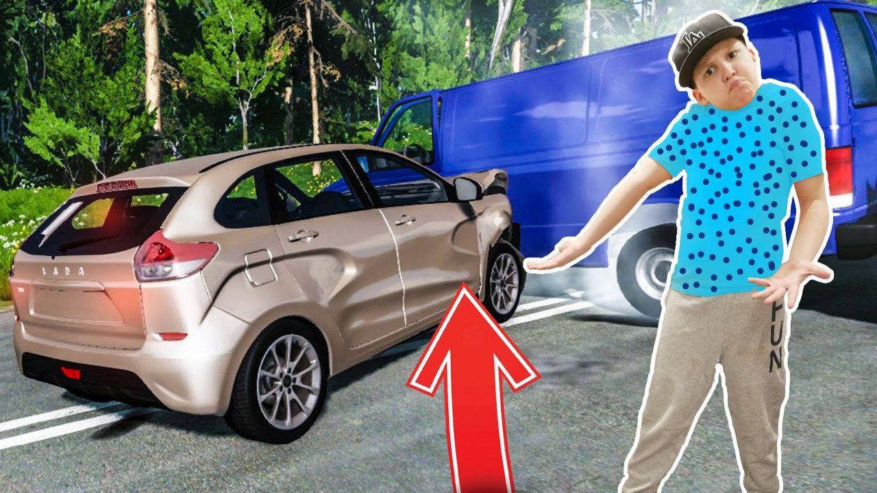 Повреждения LADA XRAY в BEAMNG Drive!!! НЕ НАРУШАЙ ПРАВИЛА! смотреть онлайн