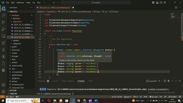 How to add TABLE in MySQL using LARAVEL 10 | PHP Laravel Tutorial смотреть онлайн