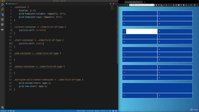 44 Horizontally Aligning an Individual Grid Item смотреть онлайн
