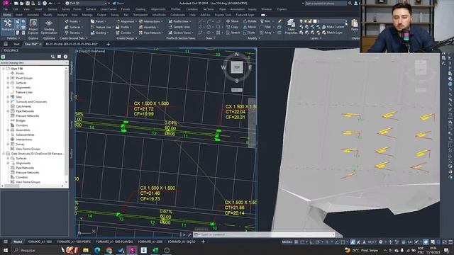 COMO TRAÇAR ÁREA DE CONTRIBUIÇÃO NO CIVIL 3D смотреть онлайн