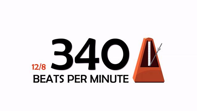 340 BPM 12/8 Metronome смотреть онлайн