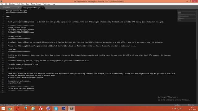 #6. Устанавливаем плагин Emmet, Sublime text 2 смотреть онлайн
