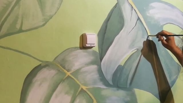 Рисуем на стене тропический дизайн смотреть онлайн