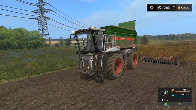 Farming Simulator 17 CLAAS XERION 4000 SADDLE TRAC смотреть онлайн