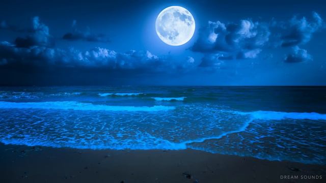 Calm Night Ocean Waves And Beautiful Relaxing Piano Music For Sleeping And Stress Relief