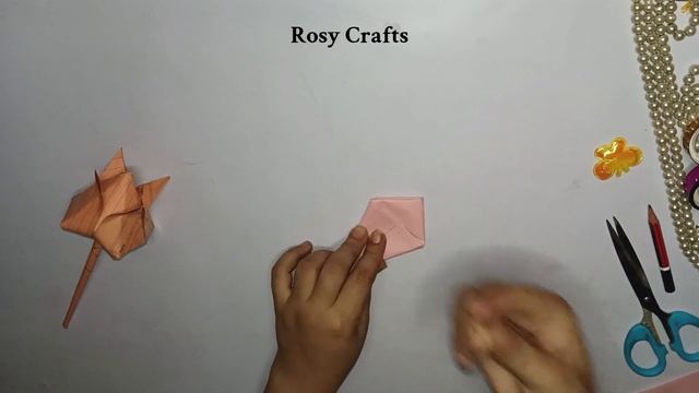 Easy paper flower // how to make origami flower //paper folding flower смотреть онлайн