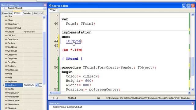 ClubEngineer - Write a Pong Game in Pascal - #03 - Catching the Escape Key to Exit смотреть онлайн