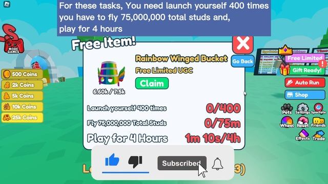 [LIMITED EVENT] HOW TO GET THE FREE UGC LIMITED: RAINBOW WINGED BUCKET in GO FLYING | Roblox смотреть онлайн