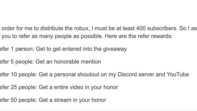 I Am Hosting A 400 Robux Giveaway On Roblox!