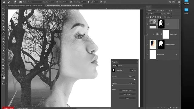 Photoshop Double Exposure Composite Image смотреть онлайн