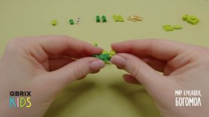 Собираем богомола из конструктора QBRIX KIDS - коллекция детских конструкторов с видеоинструкциями