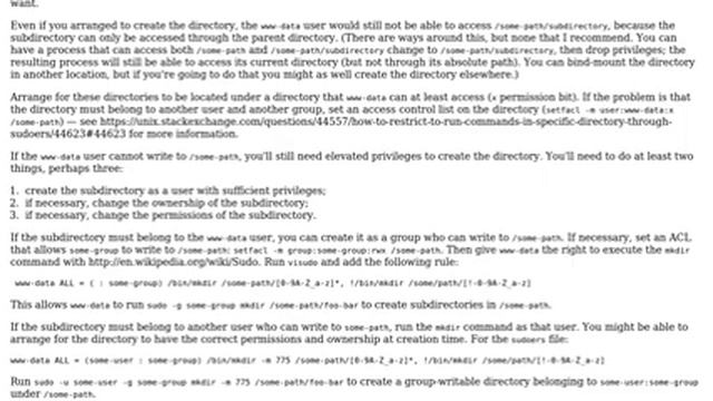 How to allow www-data to create a folder without giving read access to the parent folder? смотреть онлайн