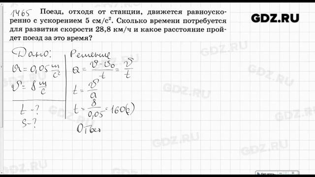 № 1465 - Физика 7-9 класс Пёрышкин сборник задач смотреть онлайн