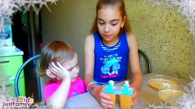 DIY ICE CREAM ДОМАШНЕЕ МОРОЖЕНОЕ ИЗ МОЛОКА И СГУЩЕНКИ от JustFamily Kids смотреть онлайн
