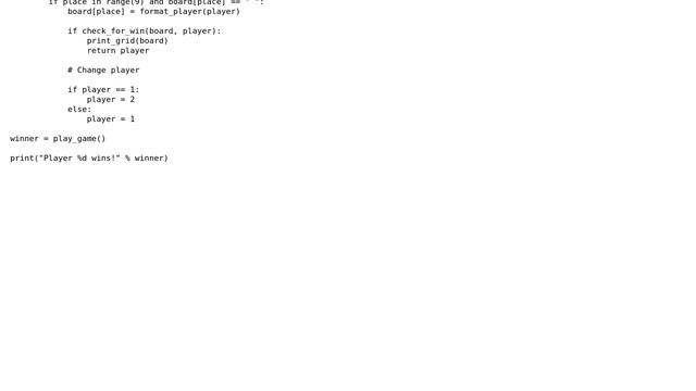 Noughts and crosses command line game in Python 3.5 смотреть онлайн