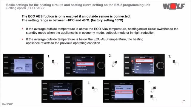 Basic settings for the heating circuits and heating curve setting on the BM 2 (for installers) смотреть онлайн