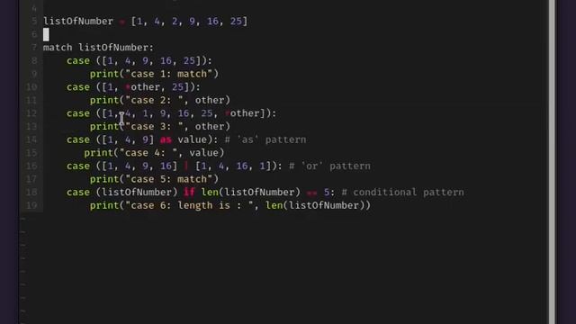 15 - match statement using list in Python смотреть онлайн